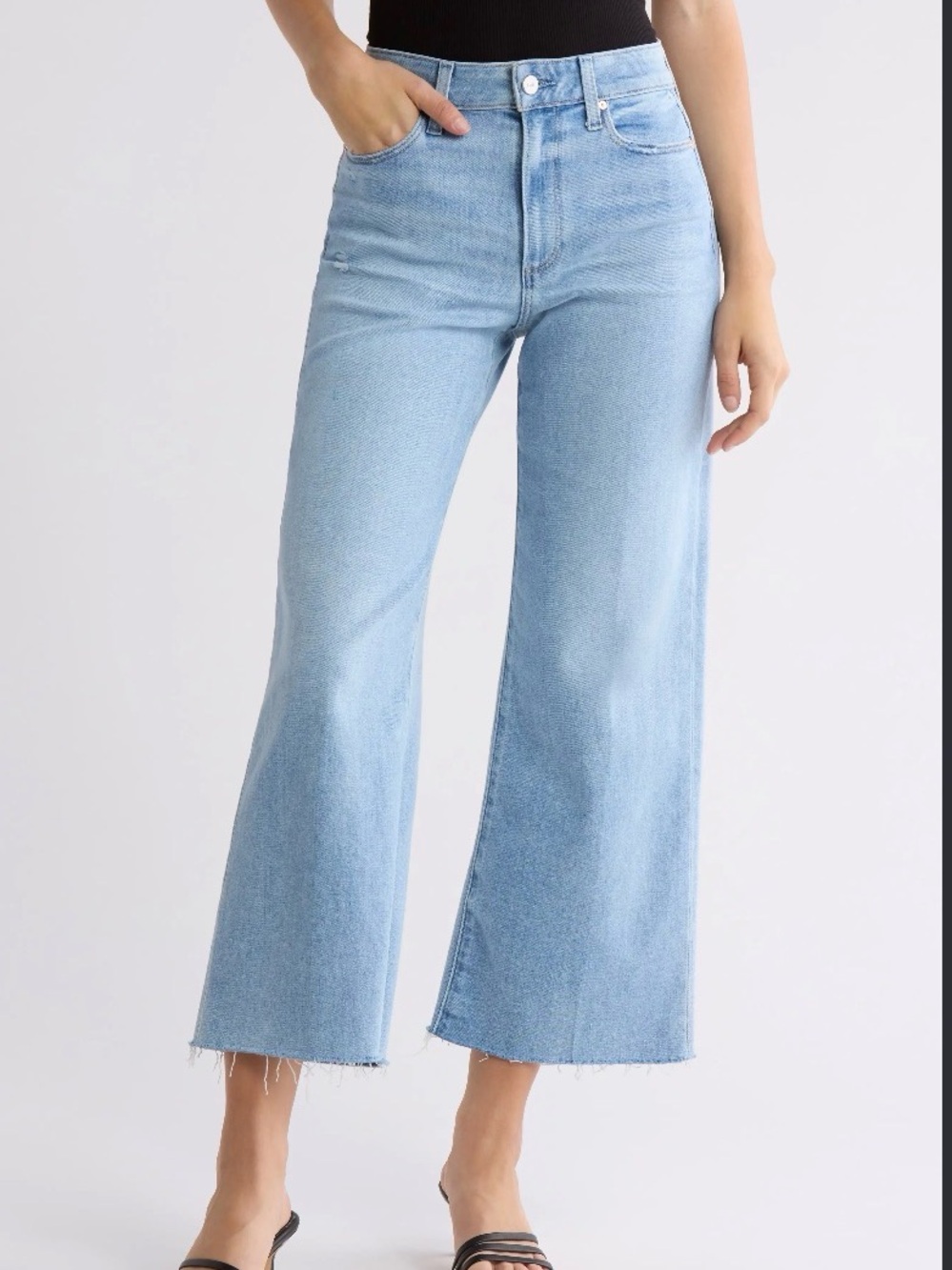 Paige Anessa Cropped Wide Leg